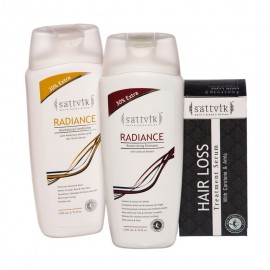 Sattvik Organics Ravishing Hair Combo- (Hair Loss Serum 50ml, Radiance Shampoo 200ml, Radiance Conditioner 200ml)