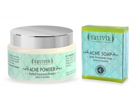 Sattvik Organics Daily Detoxifying Combo- (Acne Soap 75gm, Acne Powder 30gm)