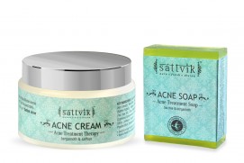 Sattvik Organics Acne Heal Combo- (Acne Soap 75gm, Acne Cream 40gm)