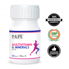 INLIFE Multivitamin and MultiMinerals, 60 Tablets With Biotin For Men and Women