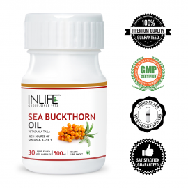 INLIFE Seabuckthorn Seed Oil,500 mg, 30 Veg Caps,Anti Aging Â Omega 7 Â Supplement