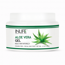 INLIFE Natural Aloe Vera Face Gel 100 gm, Anti Ageing Moisturizer, Paraben Free