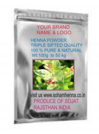 Henna powder  pack in your brand name