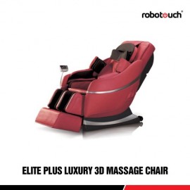 Robotouch Elite Plus Premium Powerful 3-D Zero Gravity Professional Therapeutic Shiatsu Massage Chair With Full Body Stretch - Red Color