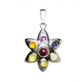 Satyamani Seven Chakra Gemstone Star Healing Pendant