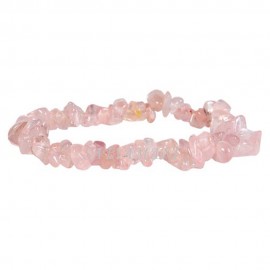 Satyamani Natural Rose Quartz Chip Bracelet