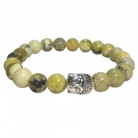 Satyamani Natural Serpentine Buddha Bracelet