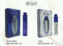 Al Shiyukh 8ml Cool Wave + 8ml Love Attar Perfume Oil by Ambrosial