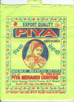 PIYA CLOTH PACKING  HENNA POWDER