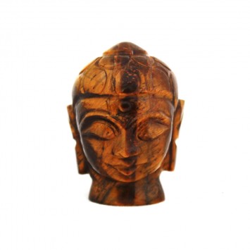 Buddha Face In Tiger Eye