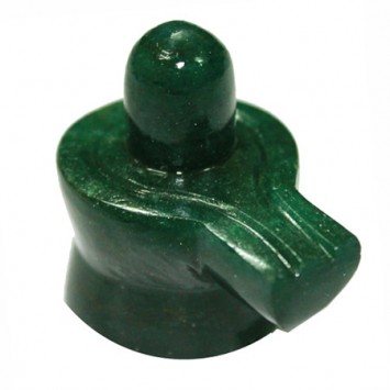 Shivling in green jade