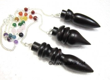 Chakra Rose wood pendulums