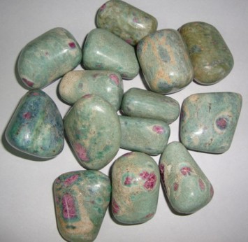 Satyamani Green Moonstone Tumblstone Set of 5