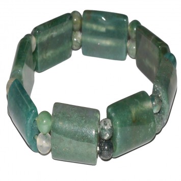 Satyamani Natural Moss Agate Bracelet