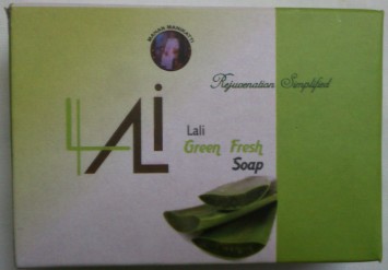 Lali Green Fresh Patcholi and Aloe based Siddha Method Organic Natural Herbal Handmade Bath Soap 125gm