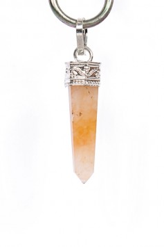 Satyamani Orange Calcite Energy Point Pendant