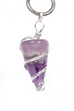 Satyamani Natural Spiral Amethyst Pendant