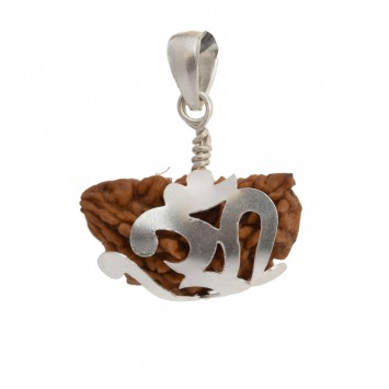 One face rudraksha pendant in silver