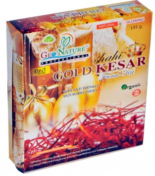 GEONATURE GOLD KESAR FACIAL KIT 145 GM (6 IN 1 ACTION)