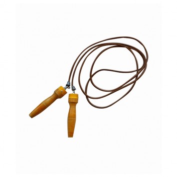 Jonex Leather Skipping Rope Wooden Fitness (Pack of 2)