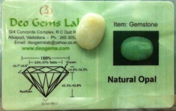 7.48 Ct. Satyamani Certified Natural Opal Gemstone