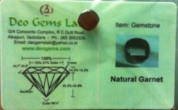 4.53 Ct.Satyamani Certified Natural Garnet Gemstone