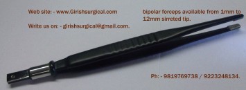 BIPOLAR NARROW SHAPE FORCEPS FOR (E.N.T SURGEONS)