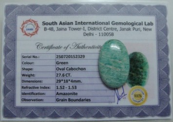 27.6 Cts Satyamani Natural Amazonite Certified Loose Gemstone For Reiki Chakra Healing