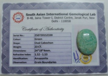 23 Cts Satyamani Natural Amazonite Certified Loose Gemstone For Reiki Chakra Healing