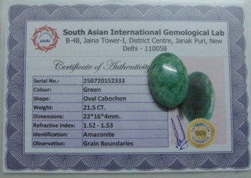 21.5 Cts Satyamani Natural Amazonite Certified Loose Gemstone For Reiki Chakra Healing