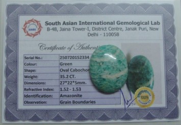 35.2 Cts Satyamani Natural Amazonite Certified Loose Gemstone For Reiki Chakra Healing