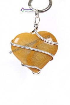 Satyamani Heart Yellow Jasper Energy Pendant