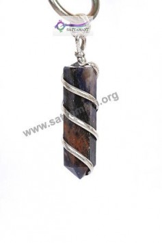 Satyamani Bloodstone Spiral Wrapped Energy Pendant