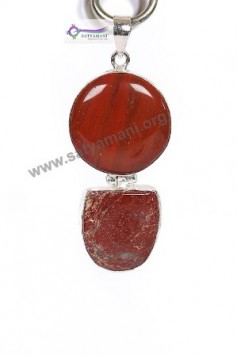 Satyamani Sun-Moon Red Jasper Energy Pendant