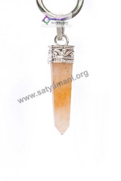 Satyamani Orange Calcite Energy Point Pendant