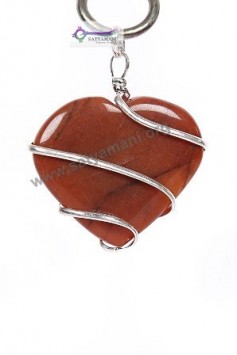 Satyamani Red Jasper Heart Pendant for Root Chakra