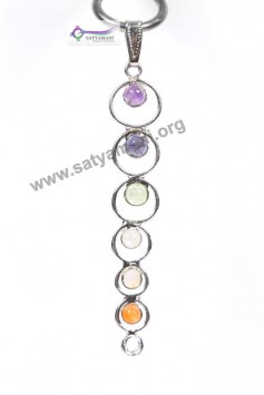 Satyamani Seven Chakra Semi-precious Stones Energy Pendant