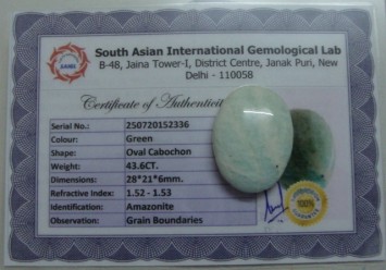 43.6 Cts Satyamani Natural Amazonite Certified Loose Gemstone For Reiki Chakra Healing