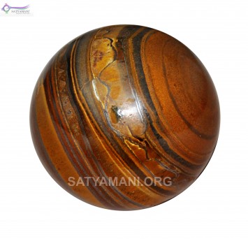 Satyamani Tiger Eye Gemstone Sphere-Ball For Reiki Chakra Vasstu Space Healing