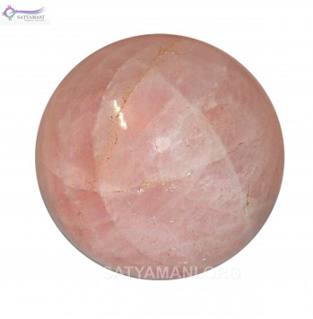 Satyamani Rose Quartz Gemstone Sphere-Ball For Reiki Chakra Vasstu Space Healing