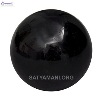 Satyamani Natural Black Tourmaline Gemstone Sphere