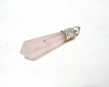 Satyamani Rose Quartz Hexagonal Point Energy Pendant For True Love