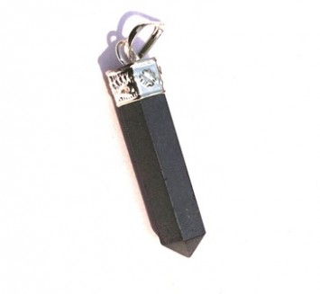 Satyamani Natural Hematite Gemstone Crystal Point Pendant