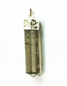 Satyamani Natural Smokey Quartz Gemstone Crystal Point Pendant