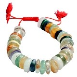 Satyamani Natural Seven Chakra Big Rondello Healing Bracelet lV