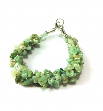 Satyamani Natural Green Aventurine Chip Healing Bracelet