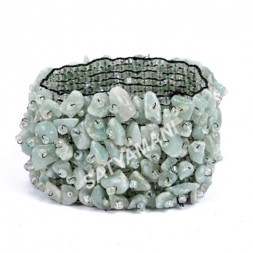 Satyamani Green Aventurine Chips Bracelet