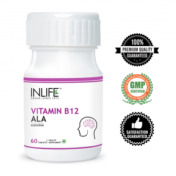 INLIFE Vitamin B12 Alpha lipoic acid (ALA),60 Tablets For Cognitive Memory Health