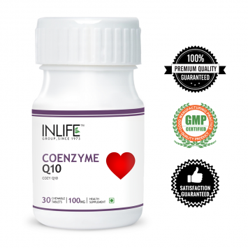 INLIFE Coenzyme Q10, 100mg 30 Chewable Tabs Fertility Supplement For Male Female