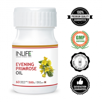 INLIFE Evening Primrose Extra Virgin Cold Pressed Oil, 60 Capsules, Female care